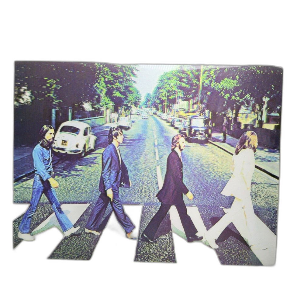 Vintage The Beatles Abbey Road Crosswalk Photo Print 3D Poster Wall Art 15x11in